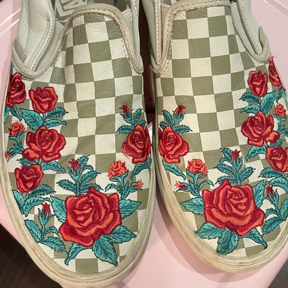 Limited Edition: Floral Embroidered Vans Slip Ons - Picture 2 of 7